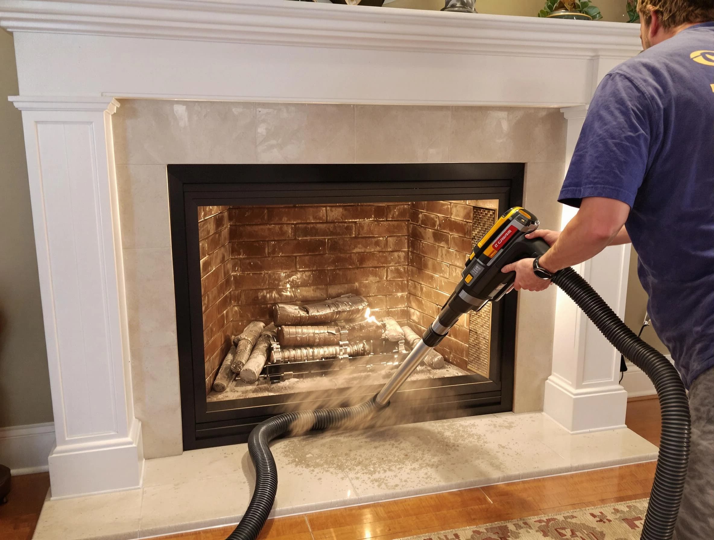 Fireplace cleaning performed by West Point Chimney Sweep in West Point, UT