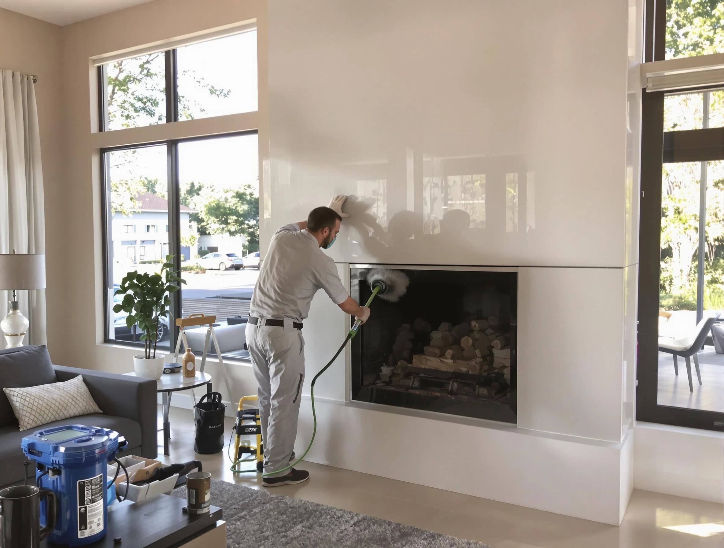 West Point Chimney Sweep performing thorough soot removal in West Point, UT