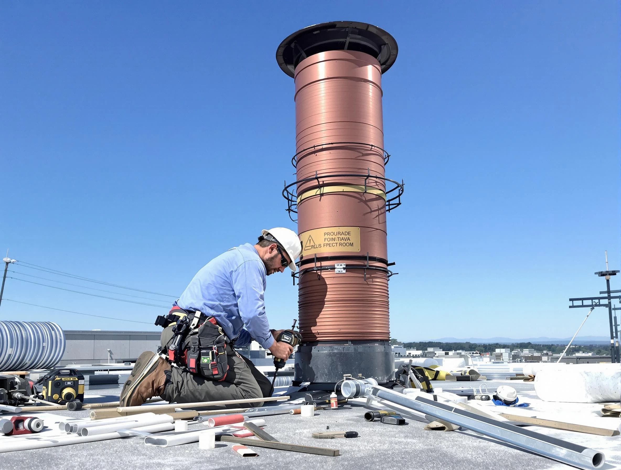 Installed chimney liner by West Point Chimney Sweep in West Point, UT