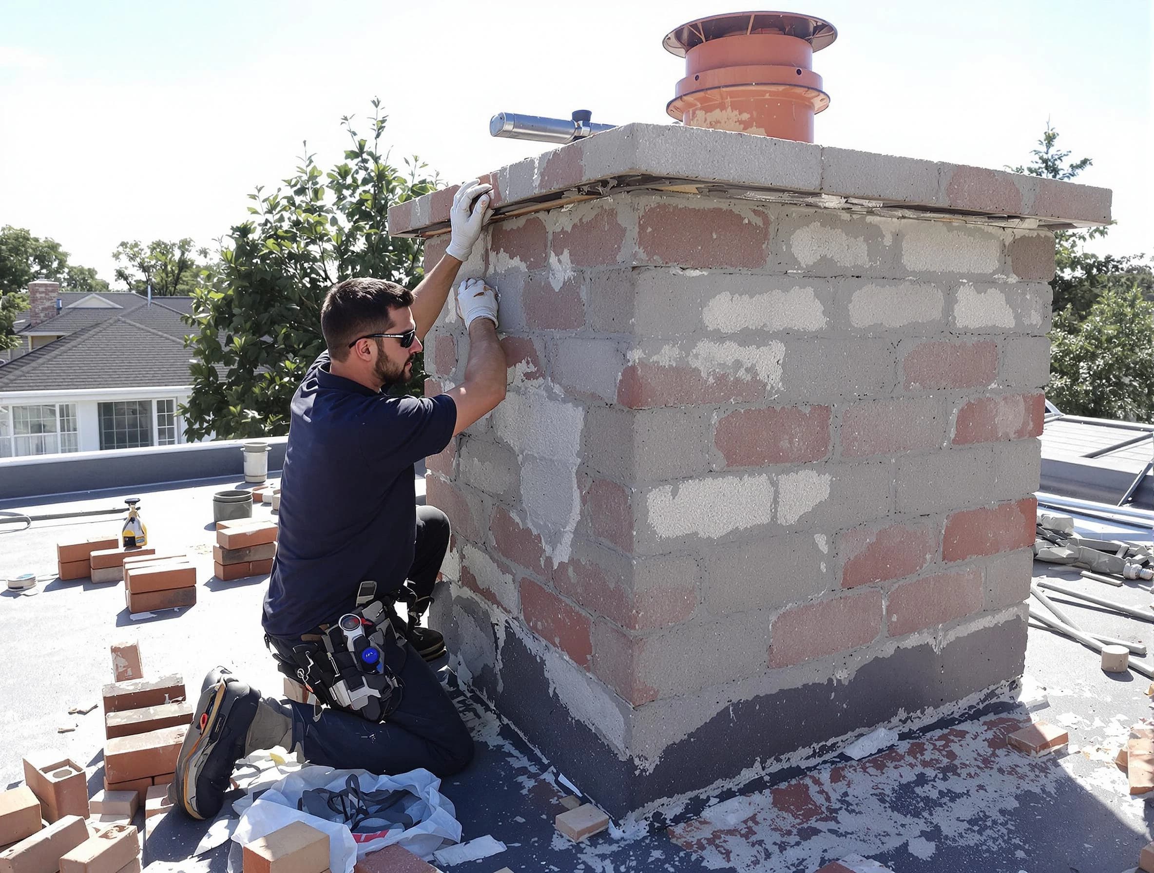 Advanced chimney repair process by West Point Chimney Sweep in West Point, UT
