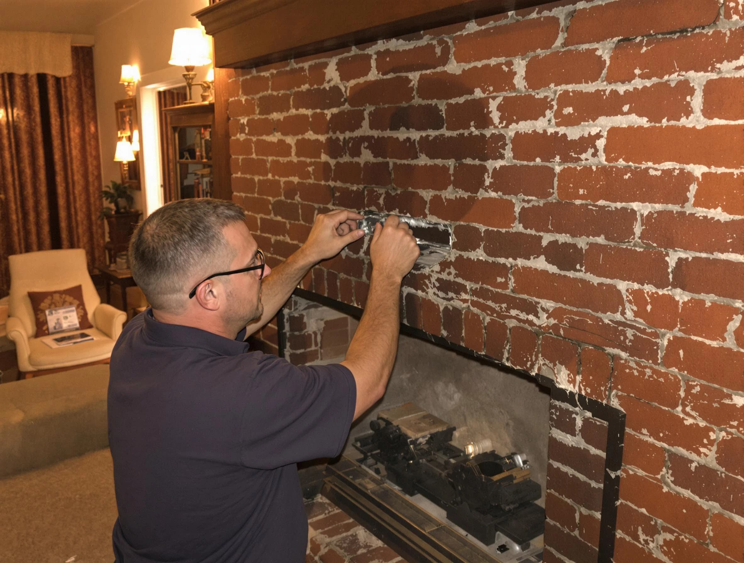 West Point Chimney Sweep expert fixing a fireplace in West Point, UT