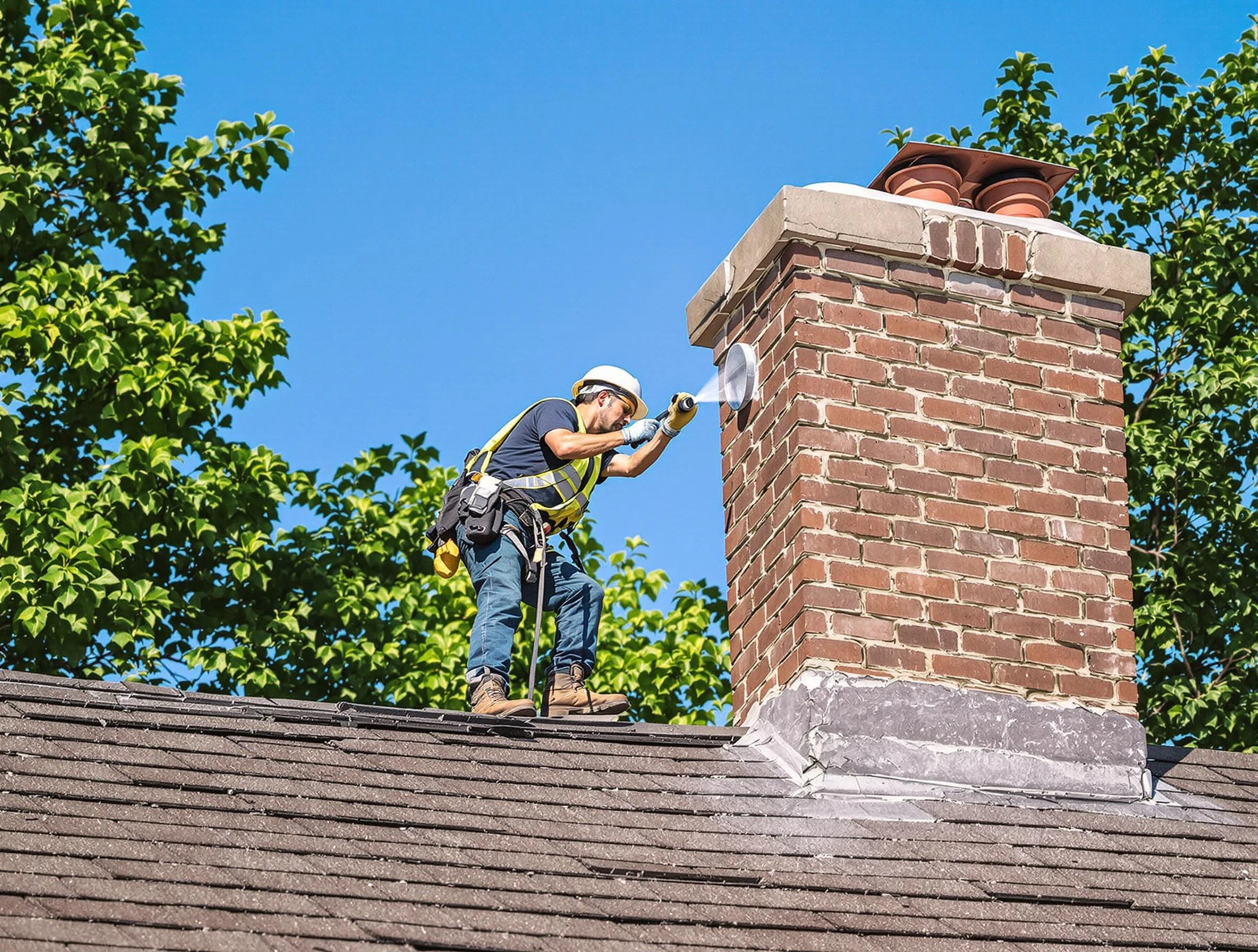 West Point Chimney Sweep performing an inspection with advanced tools in West Point, UT