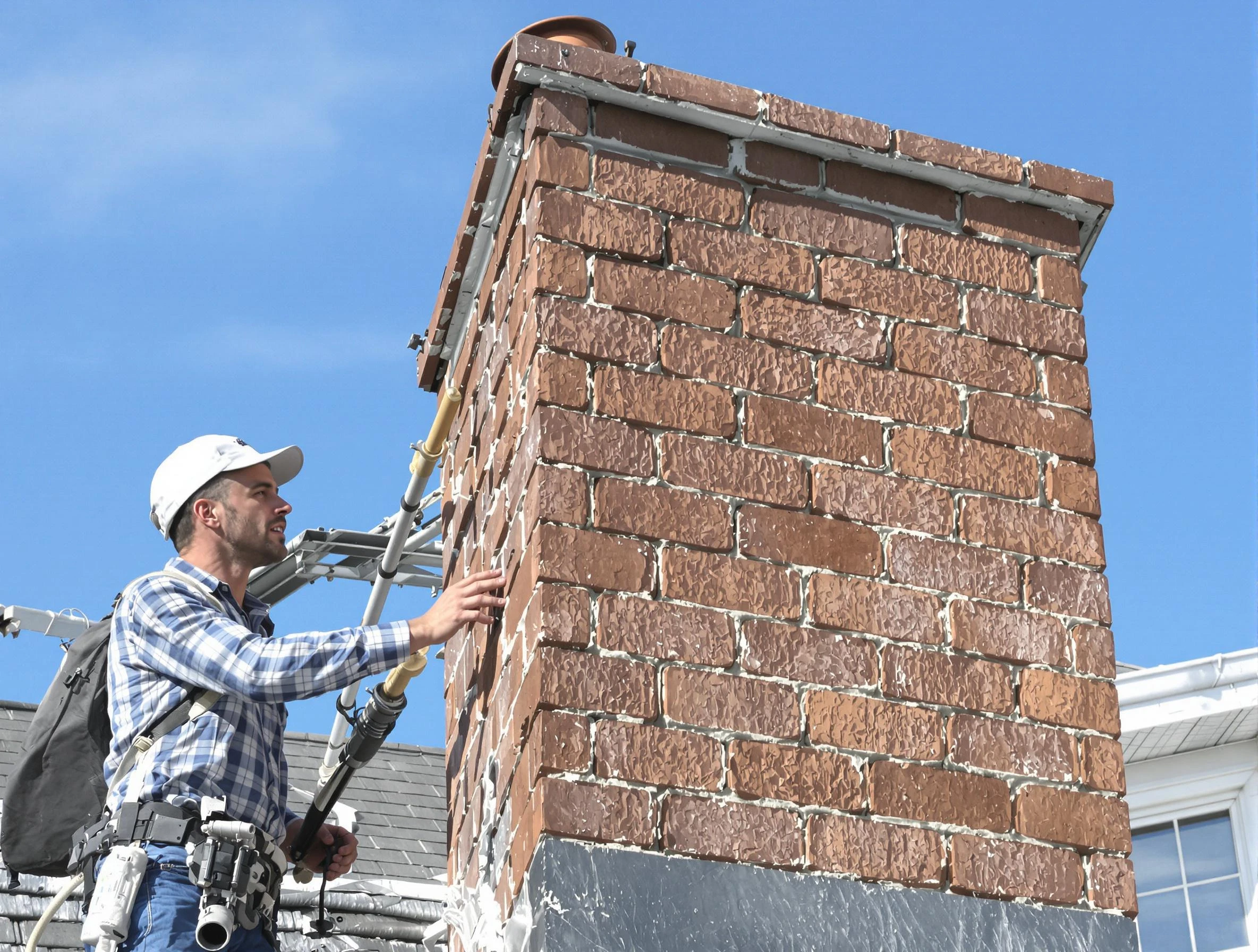 Brickwork for a chimney rebuild by West Point Chimney Sweep in West Point, UT