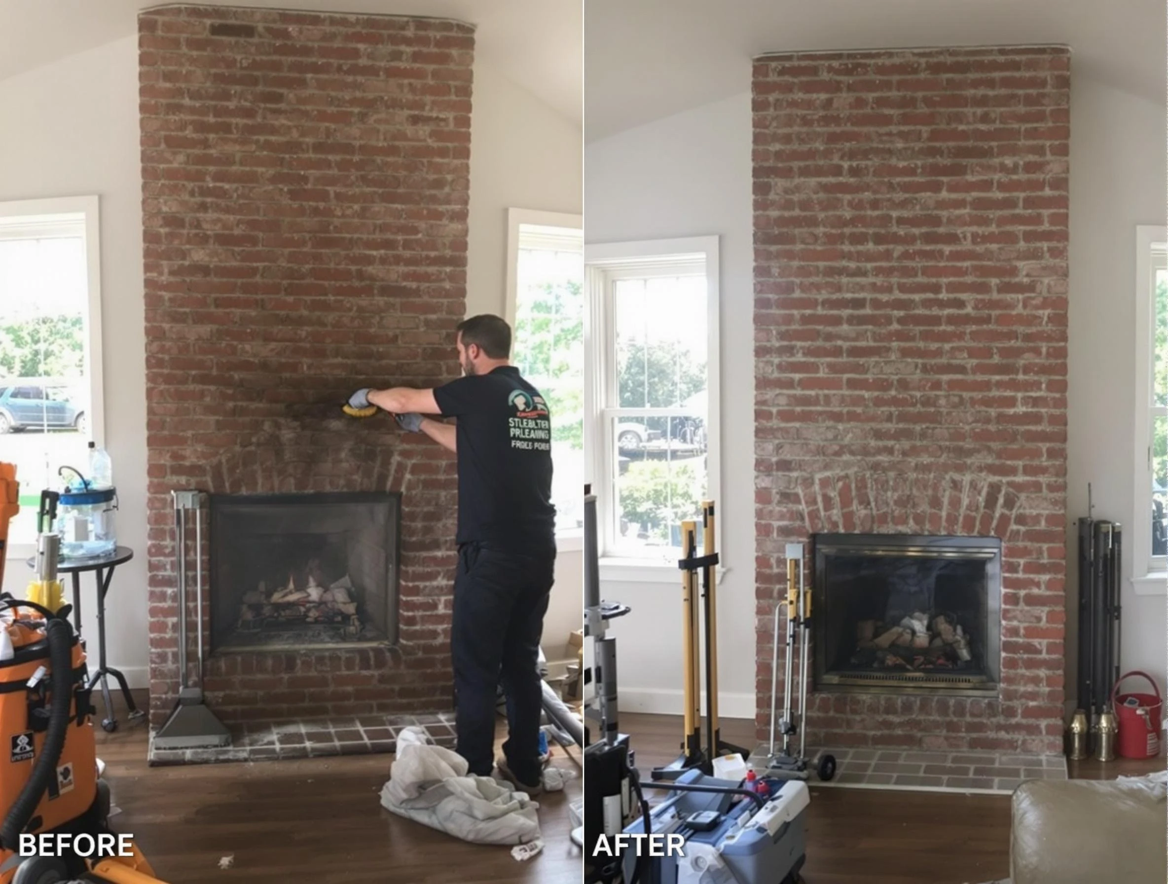 Finished chimney sweeping service by West Point Chimney Sweep in West Point, UT