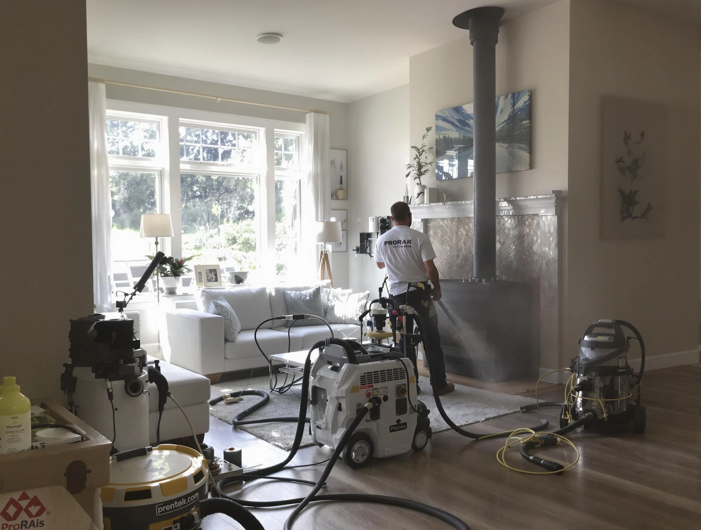 Soot removal service by West Point Chimney Sweep for a fireplace in West Point, UT